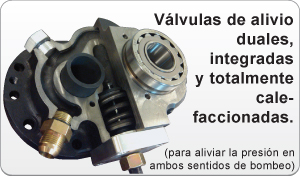 dual built in heated relief valves for pressure relief in both directions